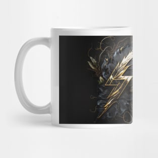 Black and Gold lightning Mug